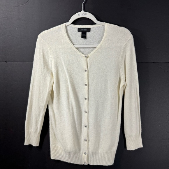 Express Angora Wool Blend Button front Cardigan - Picture 2 of 10